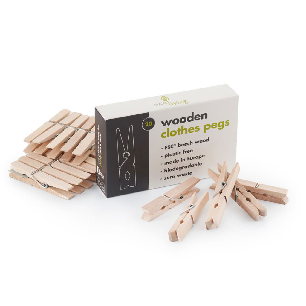 Wooden Clothes Pegs - Kin & Co