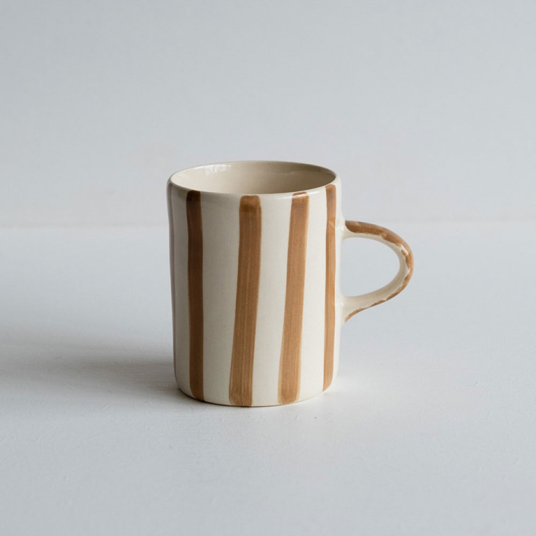 latte candy stripe mug