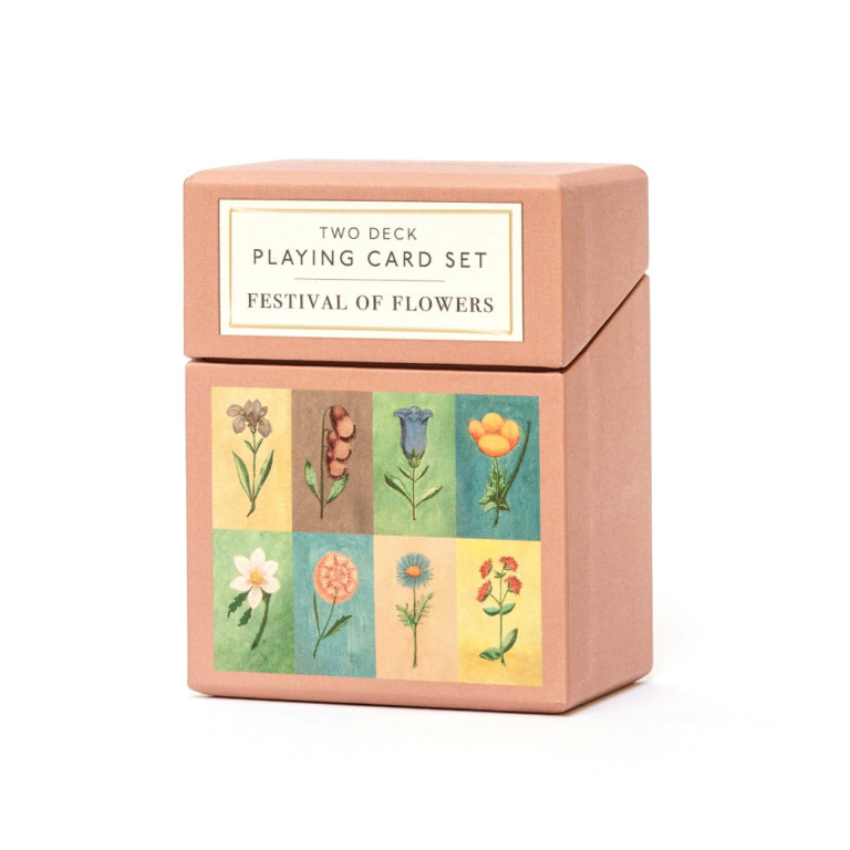 flowers playing cards